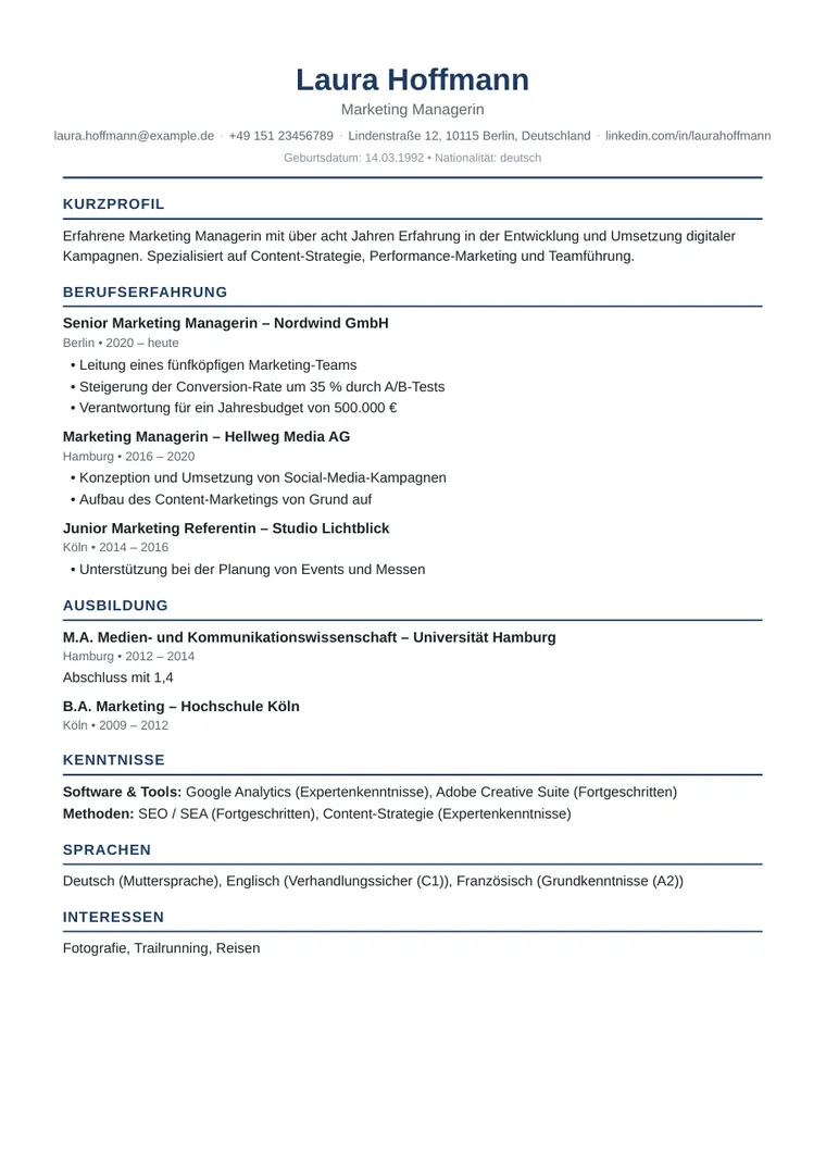 CV template Classic